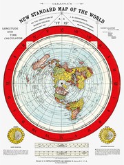 Flat Earth Map – Gleason’s New Standard Map Of The World – Medium 18 x 24″ 1892