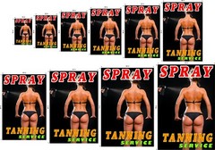 Tanning 06 Photo-Realistic Paper Poster Sign Non-Laminate Spray Service Vertical