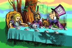 Alice in Wonderland Mad Hatter Tea Party Psychedelic Trippy Aesthetic Cool Wall