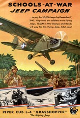 Schools-At-War – Jeep Campaign Piper Cub – 1943 – World War II Propaganda Poster