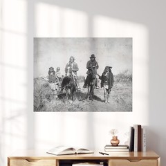 Geronimo On Horse Native American Indian Apache Warrior Wall Art Poster Print
