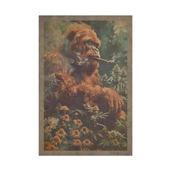 SASQUATCH CANNABIS SMOKE Wall Art, Bigfoot 420 Pothead Poster, Yeti Weed Decor