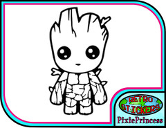 Marvel Groot Guardians Avengers C Vinyl Sticker Car Bike Wall Poster Art Movie