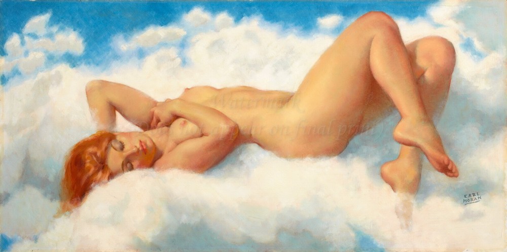 EARL MORAN Pin-up Art Poster or Rolled Canvas Print SEXY RECLINING GIRL #EM21