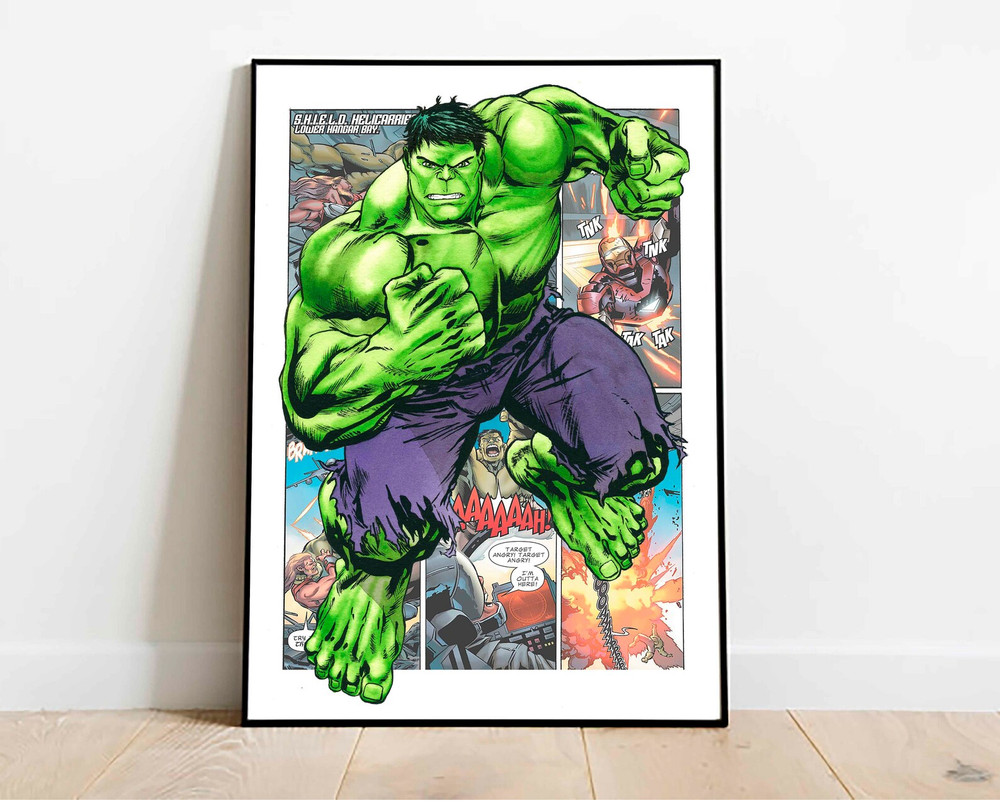 HULK – Marvel – Avenger – Superhero Wall Digital Art Poster Decor