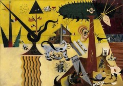 JOAN MIRO Art Poster or Rolled Canvas Print «The Tilled Field»