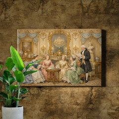 Sophisticated Woman Framed Canvas Art Portrait Decor