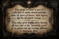 Creepy Art Print Necromancer’s Castle Undead Skull Horror Painting 13×19 Poster