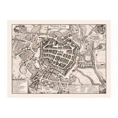 Old Map of Leipzig 1637 – Vintage Germany Art Wall Decor Pri
