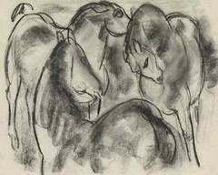 Vintage Horse Sketch Oil Canvas Art for Home Decor and Wall Decoration