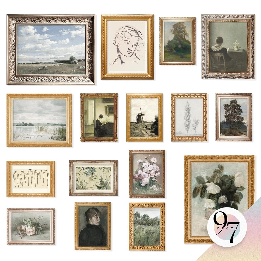 97 Decor LARGE 11×14 Vintage Wall Art Prints – Large Vintage Pictures Wall De…