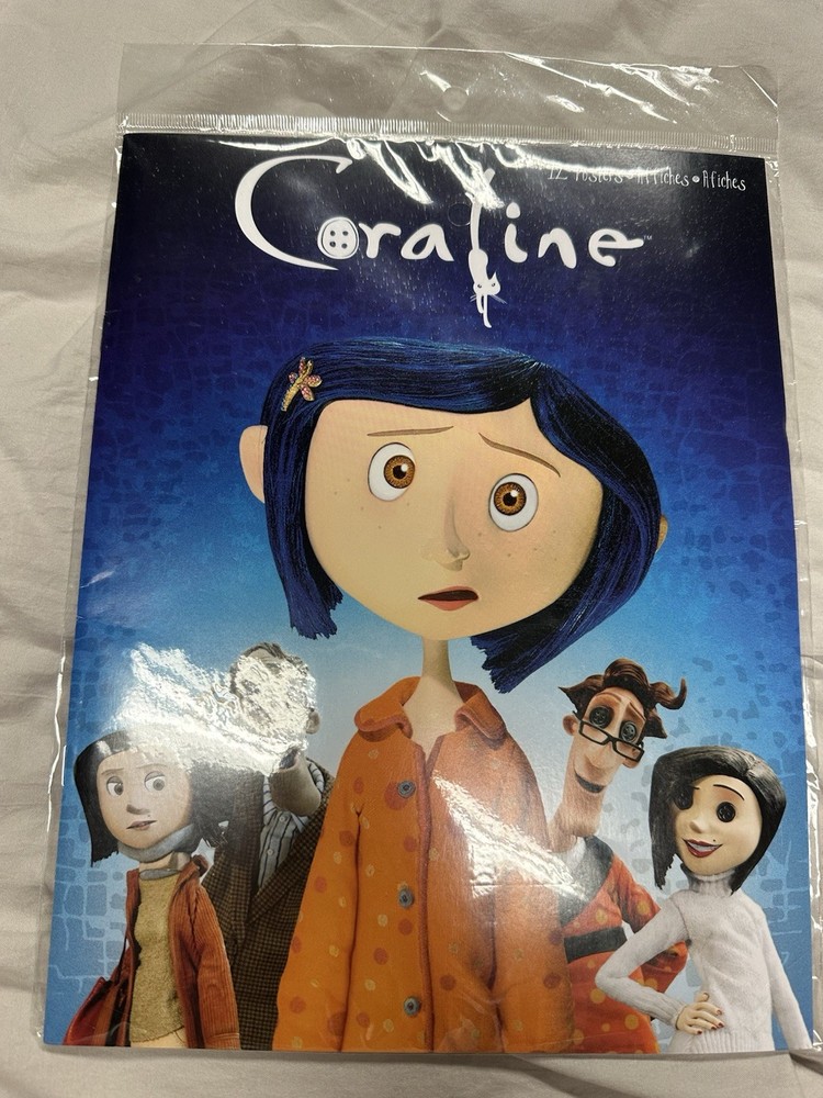 Coraline Movie Animation Poster Set of 12 Multicolor Paper Kids Teens Adults