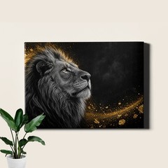black_and_gold_lion_portrait
