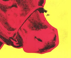 ANDY WARHOL Cow Pink on Yellow, 1966 (small) 33.5″ x 21″ Poster 1992 Pop Art
