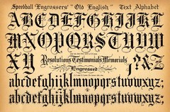 Speedball Pen Alphabet Poster Calligraphy Lettering Old English Drawing Print