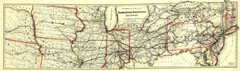 Railroad Map – Columbus Chicago and Indiana Central Railway – Colton 1868