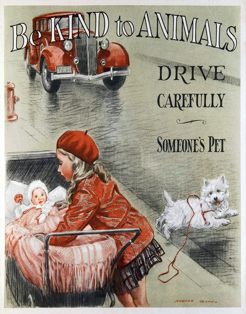 Decoration Poster.Home room art.Interior design.B kind to animals.Pet drive.7324