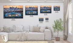 Los Angeles Dodgers Baseball Stadium, LA Skyline Urban Cityscape Photo