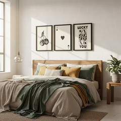 Framed Set of 3 Poker Wall Art 16 In. X 12 In.