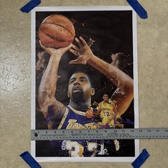Magic Johnson Lakers Basketball NBA ✅ Man Cave Canvas Poster Wall Art ✅ 12×18 in