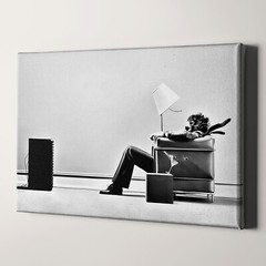 Blown Away Guy | Maxell Ad 1979 by Steve Steigman Canvas Wall Art Print