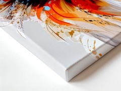 Wall Art Abstract Eagle Head Canvas Print Colorful Bird Portrait Modern Decor
