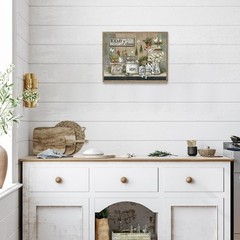 Dazzlewall Rustic Farmhouse Kitchen Wall Art 16″L x 12″W, Cookware