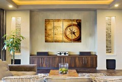 Nautical Wall Art Navigation Painting Overall Size 32×48 Inch Vintage World M…