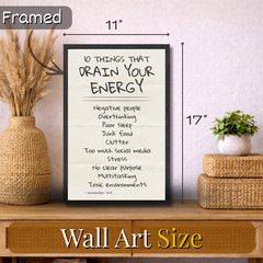 Poster Framed 11×17 Handwritten Note Wall Art Note to Myself Motivational Quote