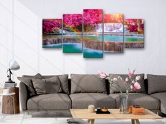 WATERFALL LANDSCAPE Canvas Print Image Photo Wall Art c-B-0128-b-m
