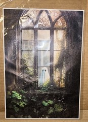 Garden Ghost Canvas Print No Frame 8×12 Inches Halloween