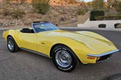 1970 Chevrolet Corvette Convertible L46 YELLOW POSTER 24 X 36 INCHES SWEET!