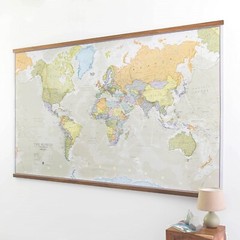 Mapa De Pared De Estados Unidos USA Mapas De Carreteras Ciudades Poster 46 X 80.