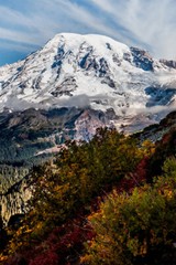 Mount Rainier Landscape Nature Painting Wall Art Home Decor – POSTER 20×30