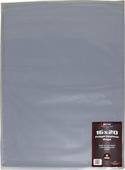 (50) Art Print Sleeves Polypropylene Oversize 2 mil with Flap #BCW BAG-16X20