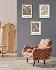 William Morris Canvas Wall Art Set 16x12in Framed Floral Vintage Decor