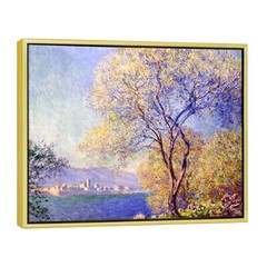 Gold Framed Art Canvas Prints Antibes Seen from The Salis Garden 1988 by Claude