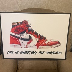 Notoriart Newspaper Clipping Sneaker Urban Style Canvas Wall Art