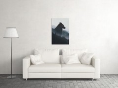 Forest Wolf Cutout Dark Nature Painting Print Wall Art Home Decor – POSTER 20×30