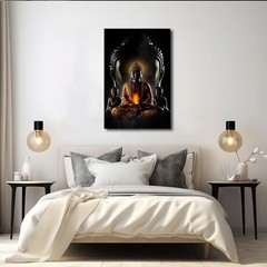 Abstract Buddha Painting Wall Art – Buddhist Wall Art Modern Meditation Art B…