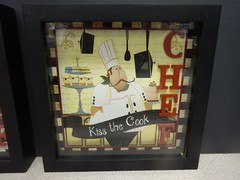 Set of 2, Wall Decor Kitchen Chef Glass Front Dioramas approx 7.25″ Sq x 1″ Deep