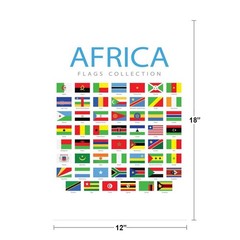 Africa Flags Collection Cool Wall Decor Art Print Poster 12×18