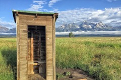 Outhouse with a View Grand Teton National Park Photo Art Print Poster 18×12