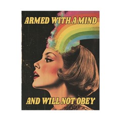 Free Thinker Poster, Political Protest Wall Art, Vintage Style Decor Print