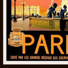 Paris (2) Retro Travel Poster