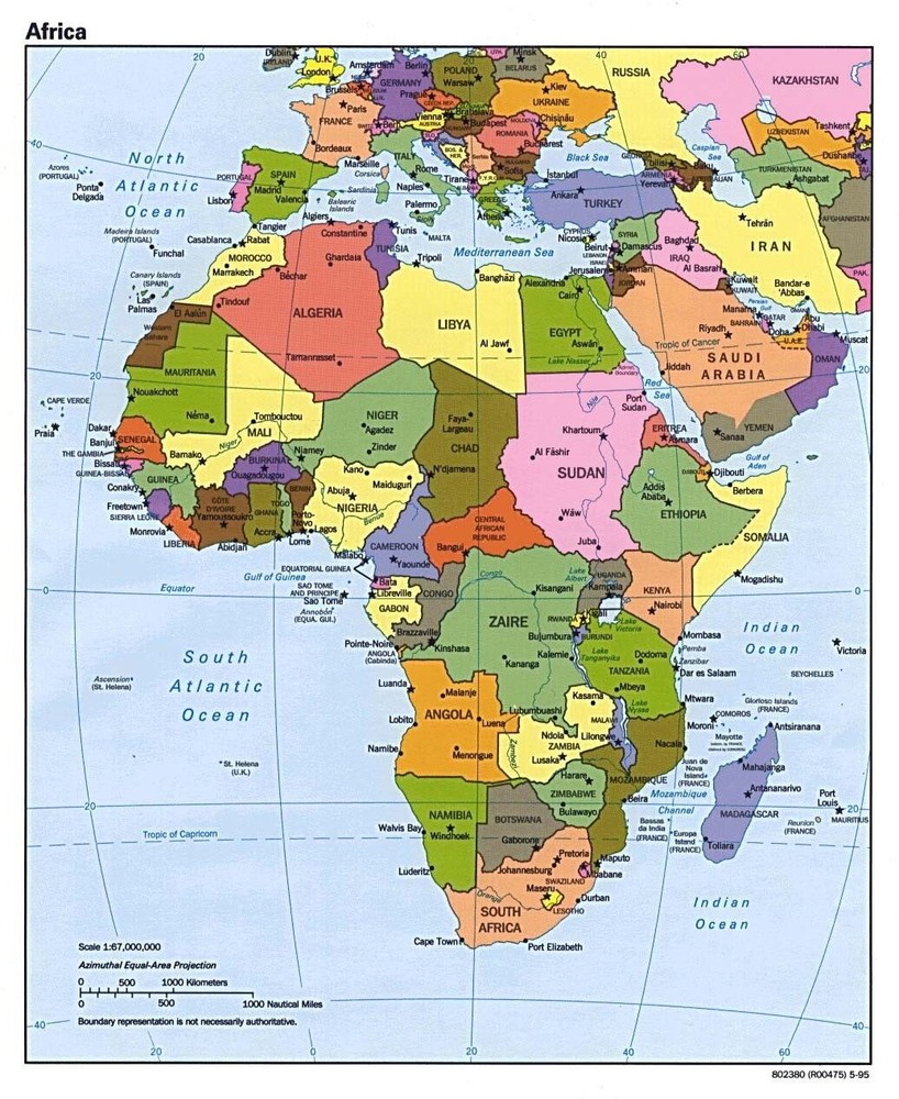 64202 Africa Map Wall Decor Print Poster