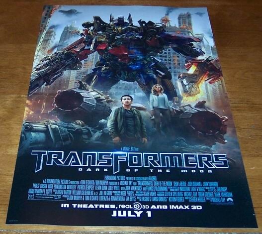 TRANSFORMERS Dark Of The Moon PROMO POSTER NEW 11 X 17