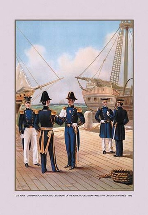 Navy Commander, Captain, and Lieutenant Werner Poster Print