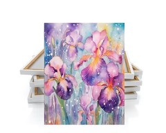 11×14 Iris in Bloom Canvas Print Wall Art