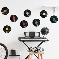 8 Pack Blank Vinyl Records Decor Wall Stickers,9in CD Album Cover Posters,Fak…
